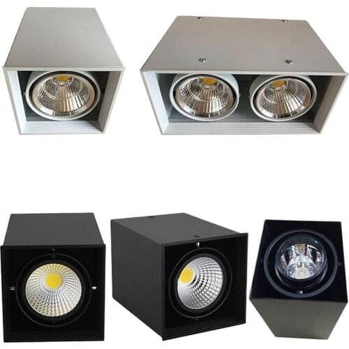 Square COB LED dimmable Downlights 10W 20W 30W Surface Mounted LED Ceiling Lamps Spot Light LED Downlights AC85V-265V