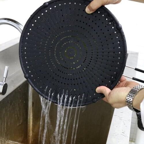 Hot Silicone Splatter Screen Guard Nonstick Oil Grease Pan Lid Oil-Proof Splash Cover Frying Protection Mat