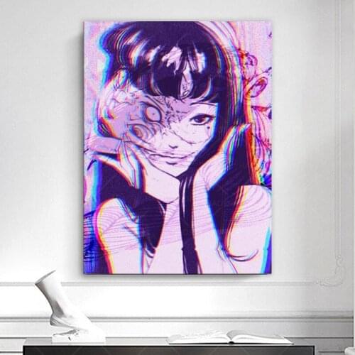 Modular Canvas HD Prints Junji Ito Tribute Wall Artwork Posters Japanese Anime Paintings Girl Room Home Decor Pictures Framework