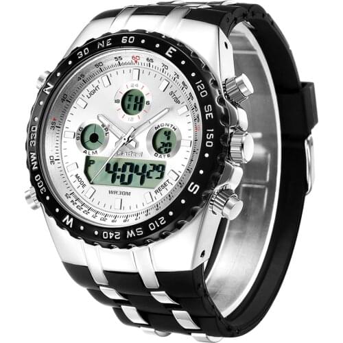 Top Original Luxury Brand Quartz Watch Men Clock Digital LED Multifunctional Army Military Sport Wristwatch relogio masculino