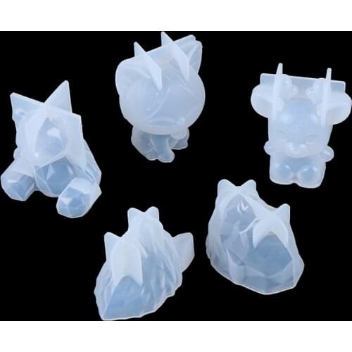 New 3D silicone mold diy geometry stereo bear deer cat tiger orangutan mold animal mold decoration ornament mold cake tool