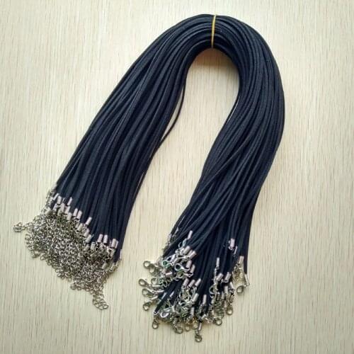 Fast Ship 3mm Black Korea velvet Cord Rope Necklaces 50cm Chain Lobster Clasp DIY Jewelry Accessories Wholesale 100pcs/lot free