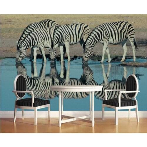 Custom 3d wallpaper living style wallpaper Zebra oil painting photo 3d wallpaper 3d customized wallpaper