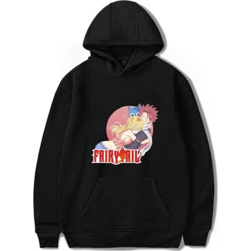 Autumn Fairy Tail Hoodies Men Women Sweatshirts New Fashion Black Hoodie Hip Hop Boys Girls Casual Fairy Tail Pullovers Clothing
