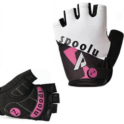 Cycling Gloves Half Finger GEL Pad Cycling Ciclismo Gloves Womens Bike Sports Gloves Girls Racing MTB Bicycle Cycle Gloves S-M