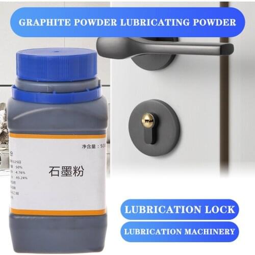 1 Bottle 500g Black Natural Graphite Fine Powder Lubricant Black Lead Powder For Lock Locksmith Cylinder Car Padlock