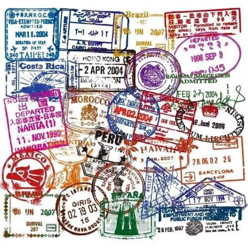 10/30/50 PCS Travel Hand Account Graffiti Trolley Laptop, Helmet, Skateboard, Luggage Graffiti Decals