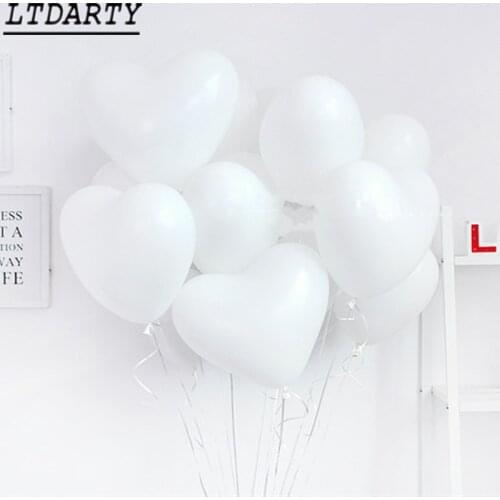 10pcs 2.2g white heart-shaped latex balloons for wedding wedding birthday party decoration inflatable helium balloons