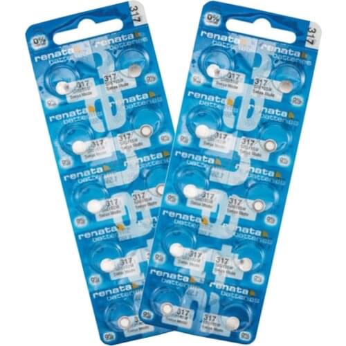 20pcs/2cards 100% Renata 317 SR516SW SR62 D317 V317 Watch Battery 1.55V Button Cell Batteries