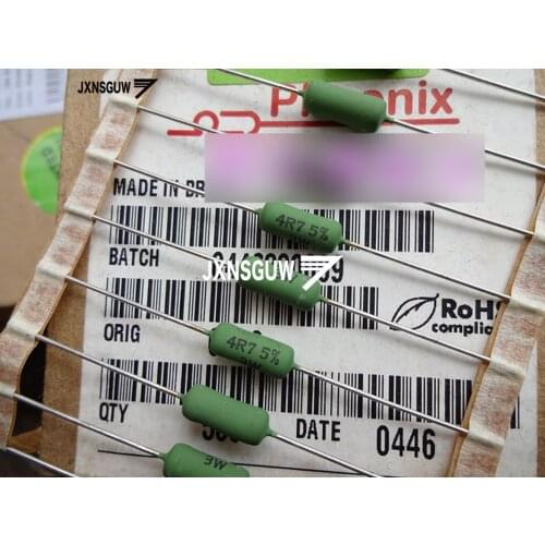 20PCS NEW Original PH BC AC03 5% 3W4.7R green resistance 3W 4.7R Film Resistor 4.7R 3W 4R7 4.7ohm