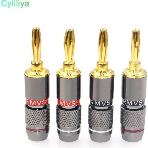 20pcs High quality brass gold 4mm Banana Plug Speaker Connector