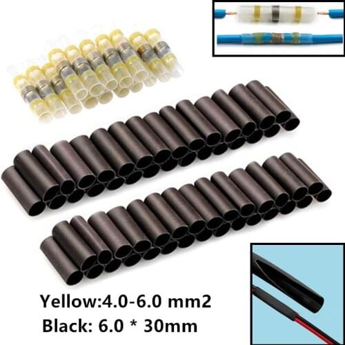 30/100/150PCS Waterproof Heat Shrink Tube Solder Sleeve Seal Electrical Wire Connectors Butt Splice Terminals Fast Connect