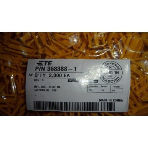 368388-1 connector TYCO connectors TE connectors AMP housings connectors terminals 100% new and original parts