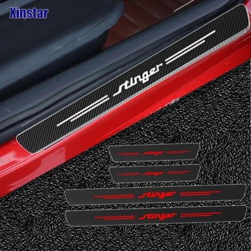 4pcs Carbon Fiber GT Car Sticker For Kia Stinger