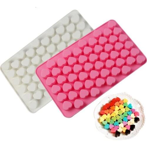 55 Holes Mini Heart Silicone Cake Chocolate Cookies Baking Mould Ice Cube Soap Mold Cupcake Bake Tools Kitchen Accessories
