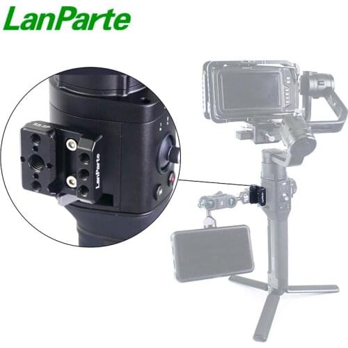 LanParte Ronin S Side Plate Adapter Gimbal Accessories with Nate Rail and 1/4", 3/8" Thread Hole