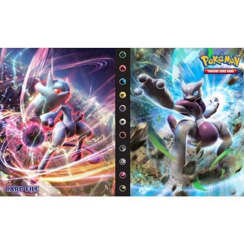 Pokemon Game Cards Album Book 240Pcs Anime Card Collectors Holder Loaded List Capacity Binder Folder Pokemons Toys for gifts Kid