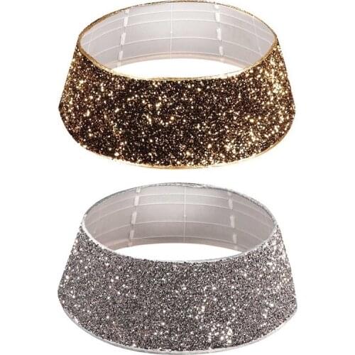 Sequins Glitter Christmas Tree Base Collar Around Decorative Skirt Xmas Decor