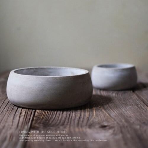 Large Size Round Concrete Planter Mold Garden Bowl Shape Cement Flower Pot Silicone Mold Succulents Planting Vase Mold