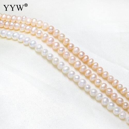 Cultured Baroque Freshwater Pearl Beads 4-5mm White/Beige Natural Pearls For Necklace Bracelets Jewelry Finding 14.5"Strand