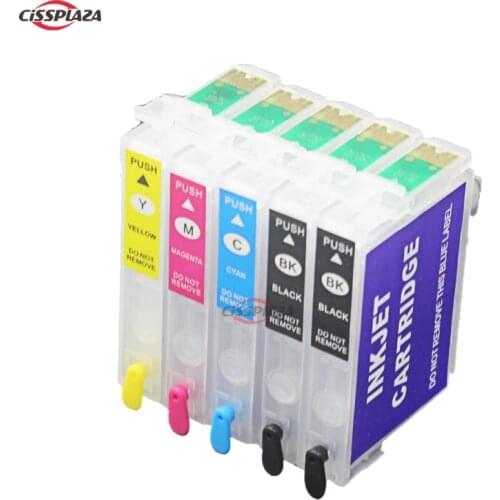 CISSPLAZA 69 691 Refillable Ink Cartridges compatible for epson Workforce 30 310 315 1100 C120