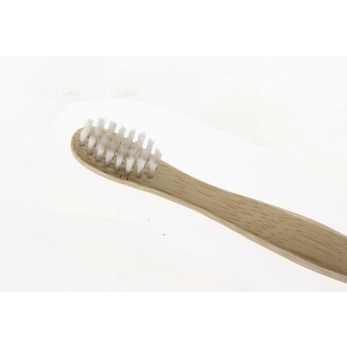 FDA Certification 50Pcs Custom Logo Flat Handle Kid Child Natural Bamboo Eco Friendly Soft Travel Toothbrush Tooth Teeth Brush