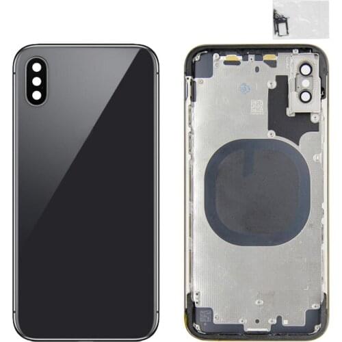For iphone x New Back Middle Frame Full Housing with Battery Cover For iphone x Back Housing Back Cover