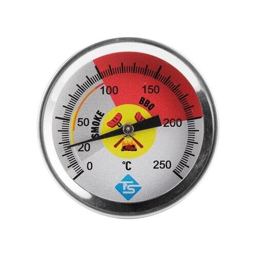 50mm 0~250℃ Stainless Steel Bi-Metal Dial Thermometer for Grill Barbecue Smoker Oven Tester Meter Measuring Tools Drop Shipping