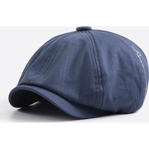 Fibonacci Spring Summer Thin Cotton Dad Hats for Men Unisex Flat Ivy Beckham Newsboy Caps