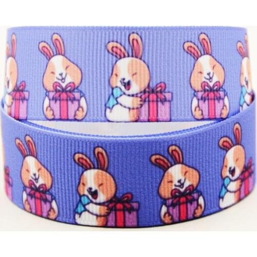 22mm 25mm 38mm 75mm Dog cartoon printed Grosgrain Ribbon party decoration 10 Yards X-04396