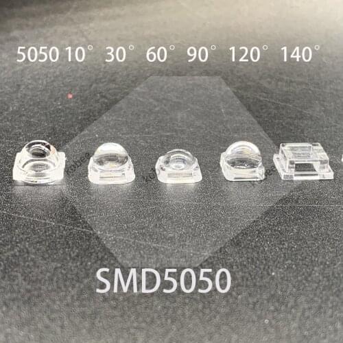 5050 LED Lens Reflector Collimator For 5050 SMD WS2812 APA102 WS2811 SK6812 10 30 60 90 120 140 Degree Convex Optical Lens