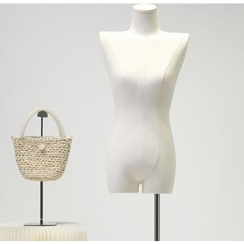 Fashion Half Length Flat Shoulder Female Mannequin Body Props Collarbone Right Angle Clothing Store Model Without Base D405