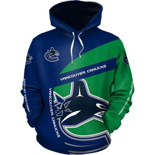 Vancouver Mens Fashion 3D Hoodie Blue Green Stitching Geometric Cartoon Whale Print Canucks Cool Outdoor Sweatshirt 1