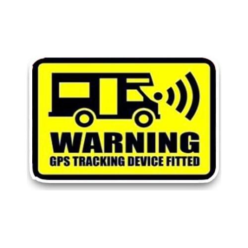 Creative Car Sticker Attention Decals Gps Warning Tracking Device Fitted Accessories Reflective Vinyl Decal,6cm*10cm