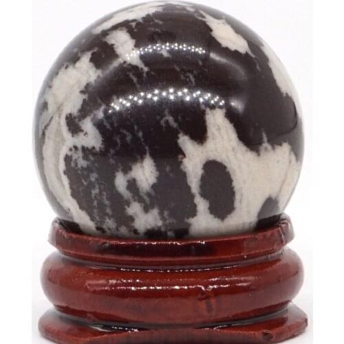 Natural Nguni Jasper Ball Natural Mineral Quartz Sphere Hand Massage Crystal Ball Healing Feng Shui Home Decor Accessory 30mm