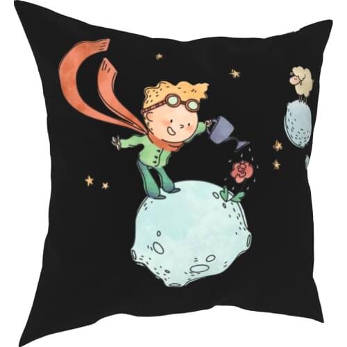 The Little Prince Pillowcase Printed Polyester Cushion Cover Decorations Pillow Case Cover Car Square 18"
