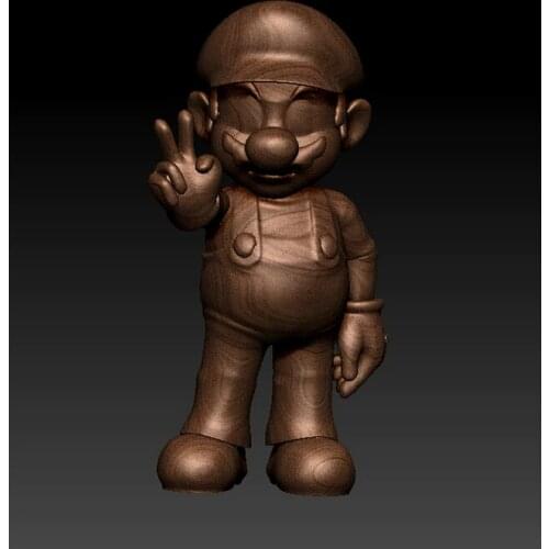 New model 3D model for 3D relief cnc machine in STL format Happy Mario
