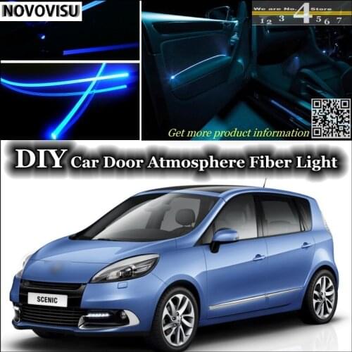 NOVOVISU For Renault Scenic interior Ambient Light Atmosphere Fiber Optic Lights Inside Door Panel illumination Not EL light