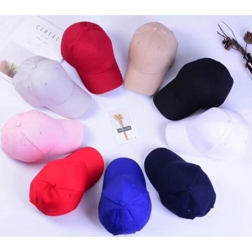 Solid color adjustable baseball cap cotton Casual hat summer men woman Sport Outdoor Hiking gift