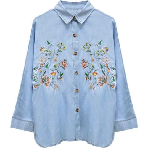 PERHAPS U Women's Shirts With Embroidery