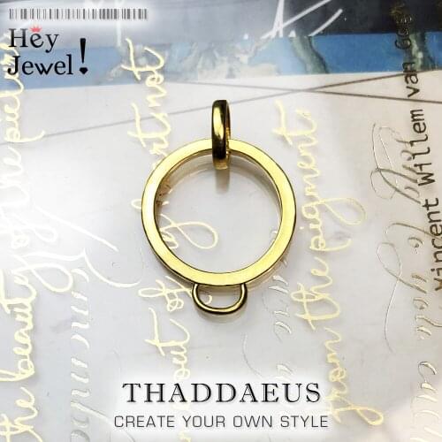 Pendant Charm Carrier Large Gold Color,2019 Brand Fashion Jewelry Europe Bijoux 925 Sterling Silver Gift For Woman Men Club