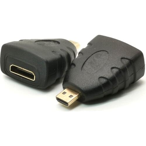Connector HDMI-compatible Micro HDMI Male to Mini HDMI Female Adapter 2pcs/Lot