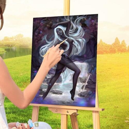 Cartoon Girl Woman Paint By Numbers Set Acrylic Paints 40*50 Oil Painting Decorative Paintings For Children Wholesale