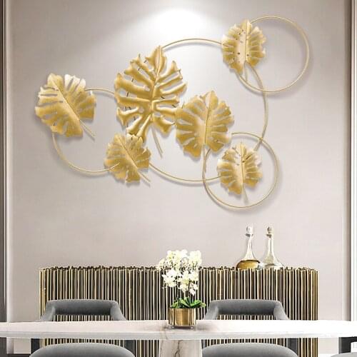 Nordic Style Modern Household Wall Hanging Decor Metal Wall Decor Porch Living Room TV Sofa Setting Wall Hanging Decoration