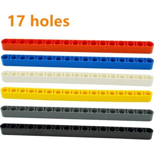 Building Blocks Technical Accessories DIY Liftarm Thick 1x17 hole arm Bricks Compatible MOC Parts Educational Assemble Particles