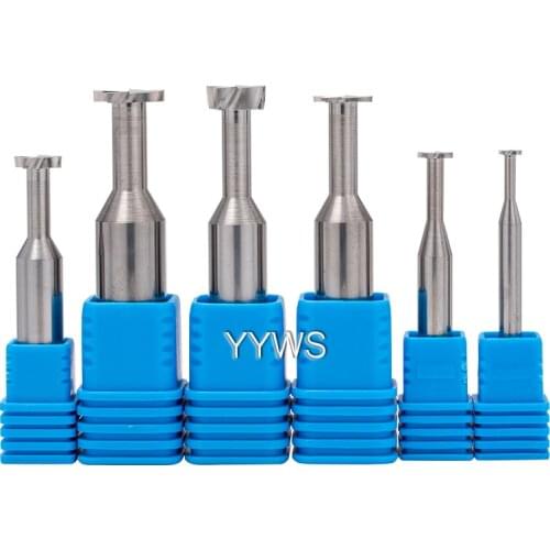 Solid Carbide T Slot Cutter Cutting Dia 3/4/6/8mm T Slot End Mill Cutter EndMills HRC55