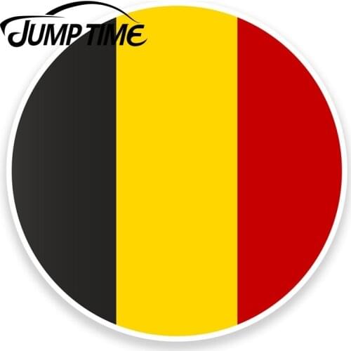 Jump Time for Belgium Flag Map Vinyl Sticker Decal Car Laptop Luggage Tag Label Decal Rear Windshield Waterproof Car Accessories