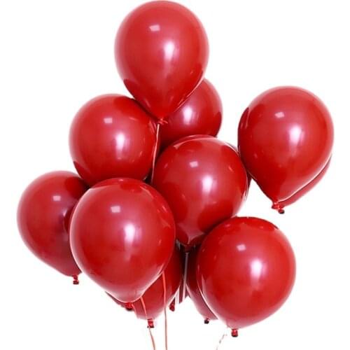 10pcs 10 inch double-layer red latex balloons black red balloons wedding arrangement Valentines day marriage proposal balloons