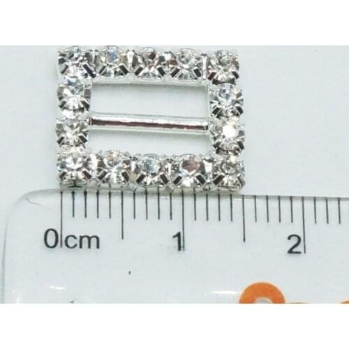 2018 20pcs Advanced Imported Rhinestone Buckle/buttons, Diamante Square Shape Buckle Size 15mm X 12mm Diy Supply Free Shipping