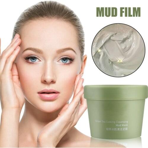 2021 Green Tea Mud Masque Brightening Remove Acne Pores Blackheads Cleansing Oil Control Masques